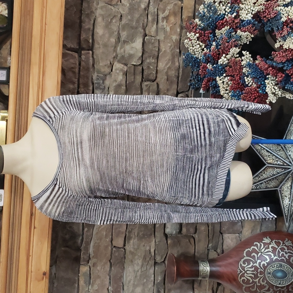 Rock & Republic Textured Open Knit Top Sz L